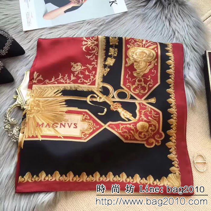 HERMES愛馬仕2018專櫃新品太陽白馬真絲喬其緞長款圍巾 LLWJ8646